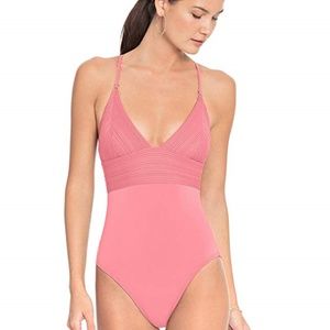 Robin Piccone Women's Lily V Neck One Piece